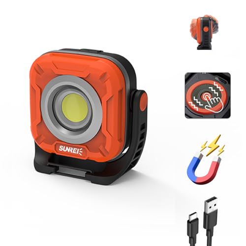 1300LM LED Magnetic Work Light with Stepless Dimming (C1200 / Orange)
