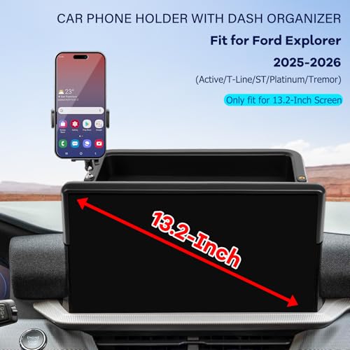 Car Phone Holder Fit for 2025 2026 Ford Explorer (For Ford Explorer 2025 2026 13.2inch)