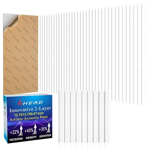 8 Pack Large Soundproof Wall Panels (Big 8 Pack / snow-white)