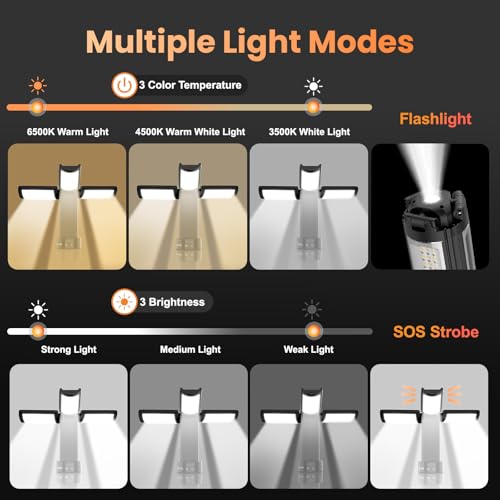 Rechargeable Camping Light with Tripod Stand (Black)