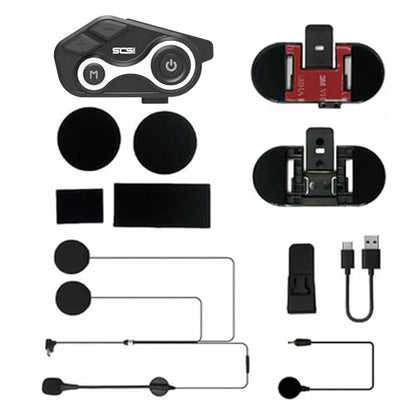 Motorcycle Bluetooth Intercom 1000m 2 Riders Motorbike Helmet Communication System Headset Universal Wireless Interphone