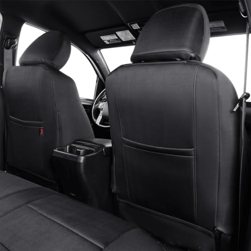 Tacoma Back Seat Covers Custom for Toyota Tacoma ((Black) / 2024-2026 Tacoma (Hybrid) Only 2nd Row)