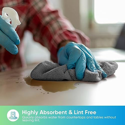 Grey Microfiber Cleaning Cloth (Grey)
