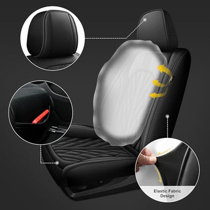 Custom Fit for Ford Ranger Seat Covers 2026 2025 (5 Seats #073 Black)