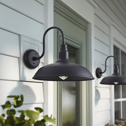 16 Inch Dome Barn Light for Porch (Matte Black / 16" Dome)
