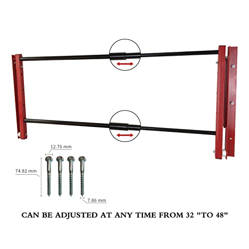 Folding Tire Wheel Rack Wall Mount Multi (Red (32"-48"))