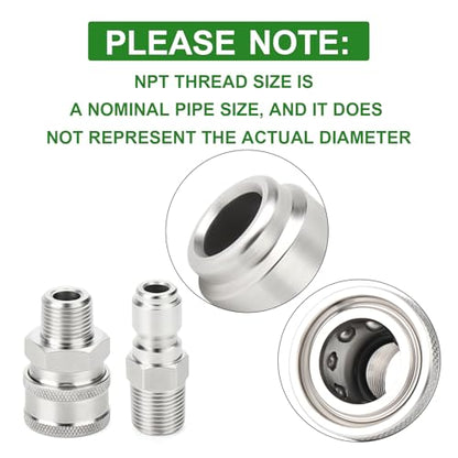 6PCS 304 Stainless Steel 3 (3/8"MNPT)