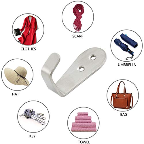 Stainless Steel Coat Hooks (L Shape Large：63*25*30mm)