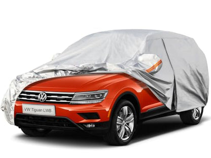 6 Layers Waterproof SUV Car Cover for Volkswagen Tiguan Allspace LWB (LM-Silver / 94. Custom Fit Volkswagen Tiguan LWB)