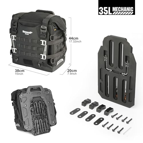 Motorcycle Saddlebag 35L Waterproof (Black 35L)