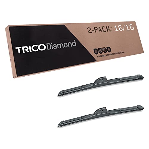 Diamond 16" + 16" Super Premium Automotive Replacement Windshield Wiper Blades (16" + 16" Pair Pack / Ultimate)