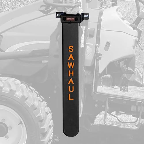 GearHaul SawHaul Fixed Universal Tractor Chainsaw Carrier (Fixed - Tractors / 36 Inch Scabbard / Orange)