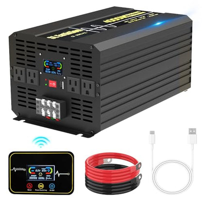 4000W Pure Sine Wave Power Inverter 12V DC to 120V AC 60HZ with LCD Display (4000W INVERTER)