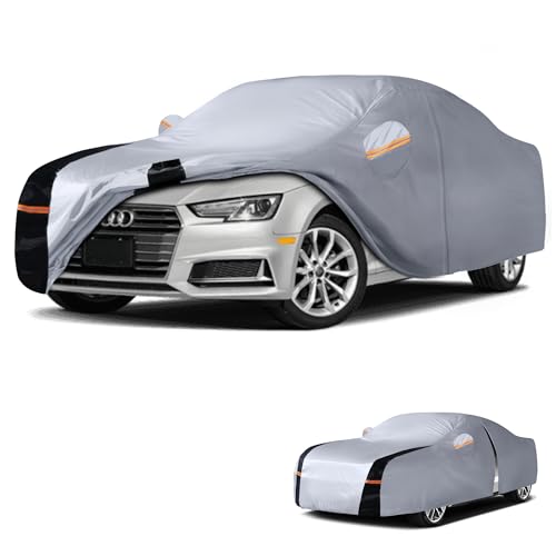 Multi Layer Car Cover Custom Fit for Audi A4 (W.Custom Fit Audi A4 / White Car Cover)