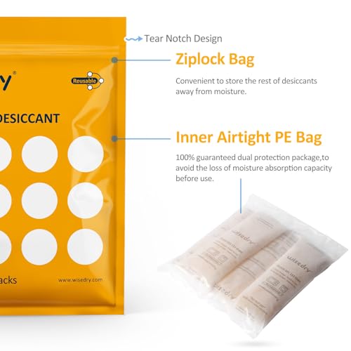 112 Gram [4 Packs] Silica Gel Desiccant Packs for Larger Container Desiccant Bags with Orange Indicating Beads for 3D Printer Filament Gun Safe Camera Electronics Equipment Food Grade
