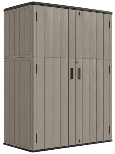 Outdoor Storage Cabinet Waterproof (Coffee)