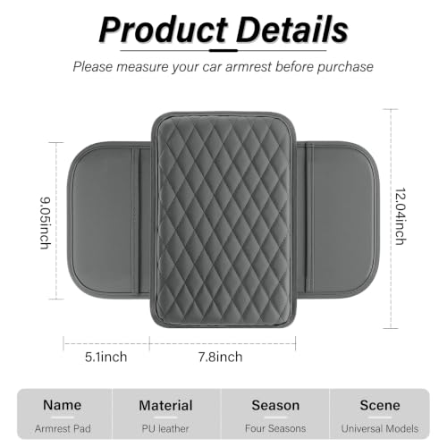 Car Center Console Cover (gray)
