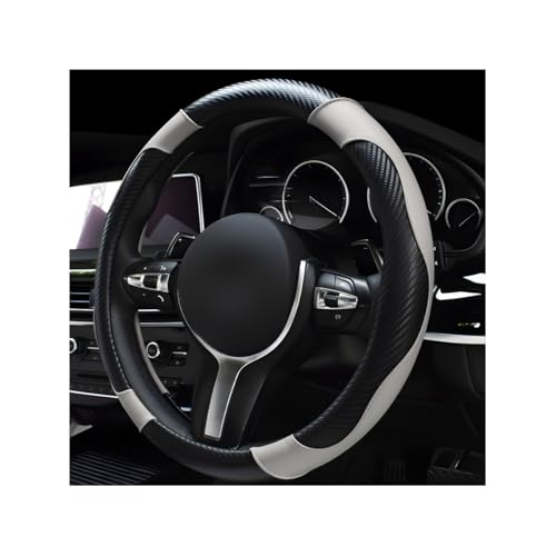 Car Steering Wheel Cover (White, With Lining)