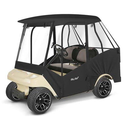 4 Passenger Golf Cart Enclosure for Club Car DS Short Roof (for Club Car DS 4 Passenger Short Roof / Black)