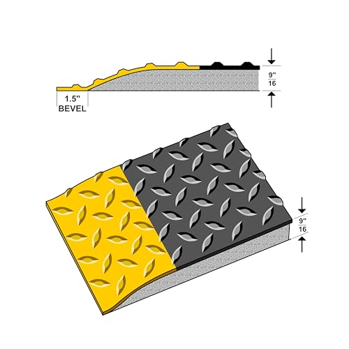 American Classic Black Yellow Diamond Plate Anti (Black/Yellow / 3' x 25')