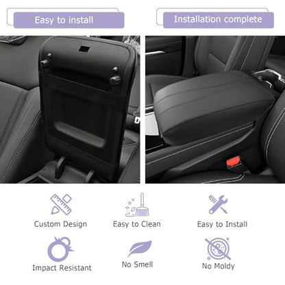 2026 2027 Traverse Center Console Cover Compatible with 2024 2025 2026 2027 Chevrolet Traverse Accessories 2027 Traverse LT (2024-2027 Traverse Thin Black)