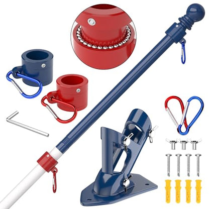 Flag Pole Upgraded Bracket (Blue&White&Red)