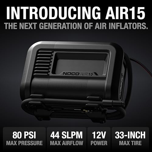 AIR15 44 LPM 12V Portable Tire Inflator & Air Compressor (80 PSI)