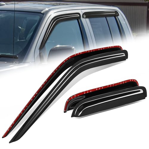Tape On Window Visors for 2000 (00-04 Nissan Frontier Crew Cab)