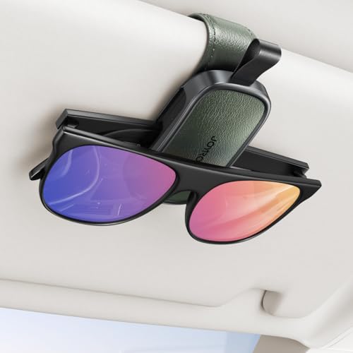 Sunglasses Holder for Car Visor (1 Pack / Brown)