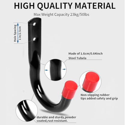 Wall Mount Garage Storage Hooks (5.5Inch x 4Inch)
