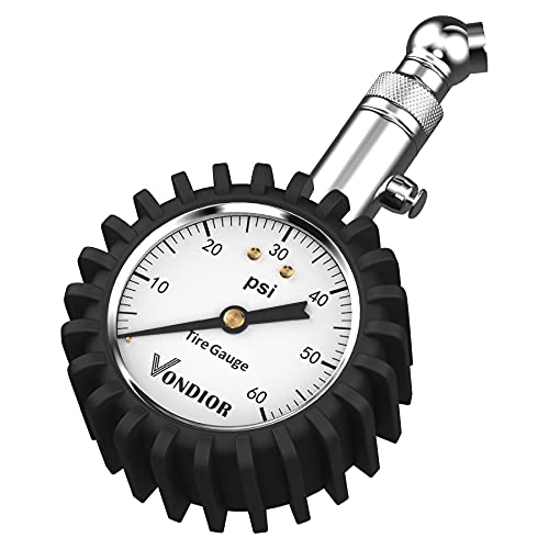 Tire Pressure Gauge 0 (0-60 PSI / White Tire Gauge w/o‌ Tube)