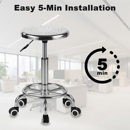 Rolling Stool (Plata)