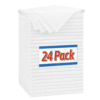 Microfiber Cleaning Cloth (24PK / White)