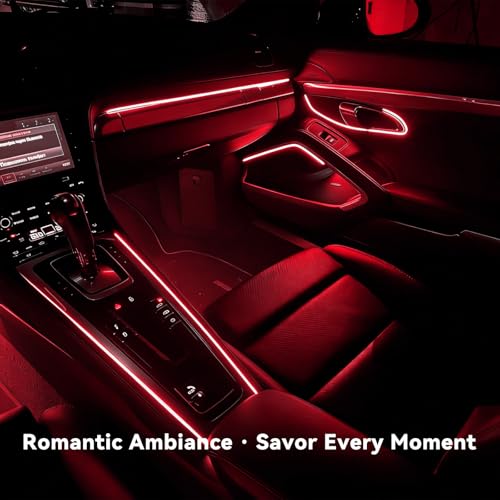 EL Wire Interior Car LED Strip Lights (Red)