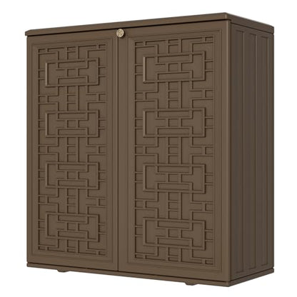 Storage Box Outdoor Caninet (Brown)