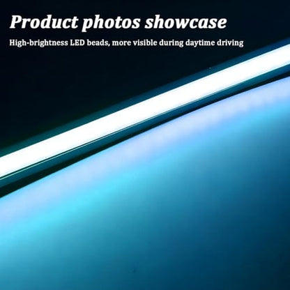 12PCS Car LED Interior Light Bar (Ice Blue)