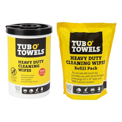 Heavy Duty 10" x 12" (90 Towel Can & 90 Towel Refill)