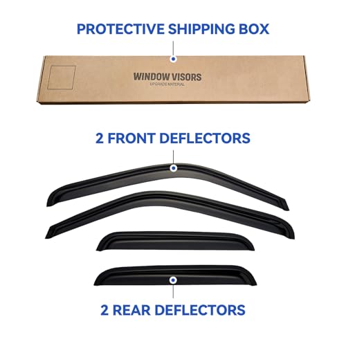 Window Visors Rain Guards for 1999 (1999-2007 silverado/sierra ext cab)