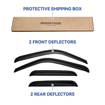Window Visors Rain Guards for 1999 (1999-2007 silverado/sierra ext cab)