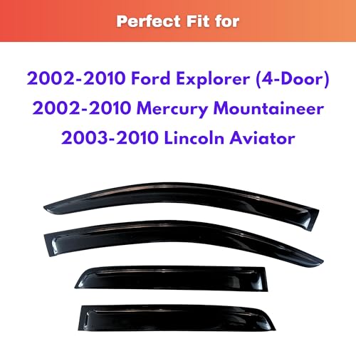 Rain Guards Fit for 2002 (2002-2010 Explorer/Mountaineer)