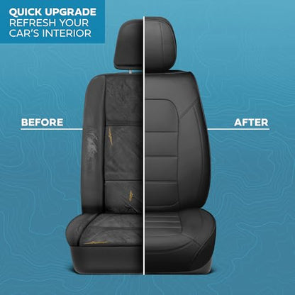 Curated Black Label Napa Leather Seat Covers for Cars & SUVs (Black Label / Front Seats)
