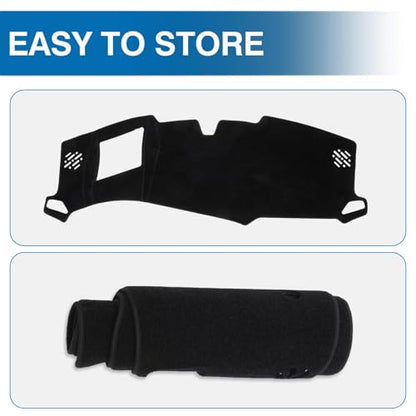 Black Dash Cover for Chevrolet (Silverado EV 24-26(Black))