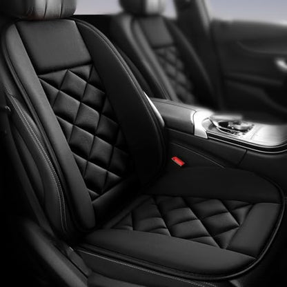 Car Seat Cushion with Back Support Pillow (Black)