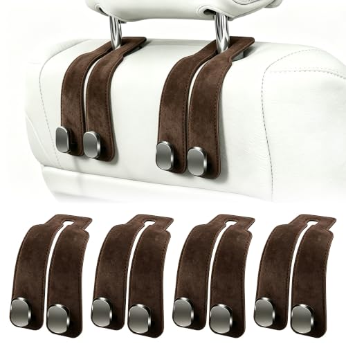 Car Headrest Hooks (Brown)