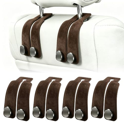 Car Headrest Hooks (Brown)