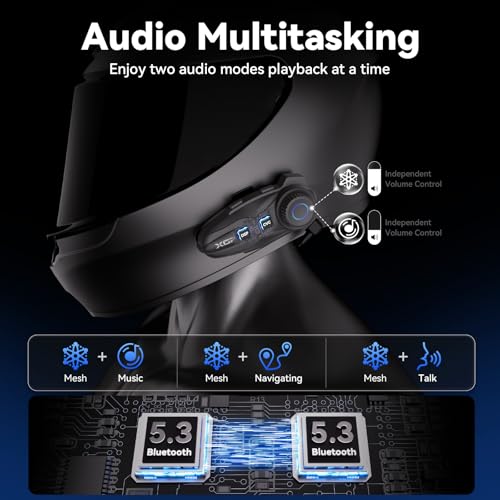 X10 10 Riders Group Mesh Motorcycle Intercom (Grey / X10 1 Unit)