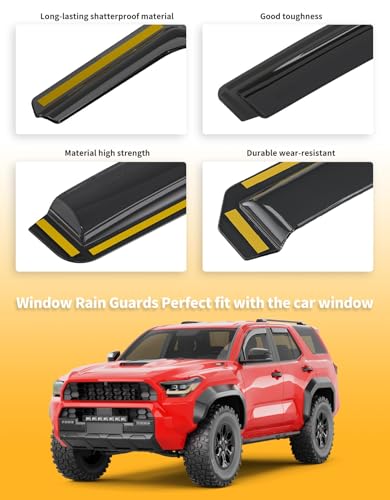 in Channel Window Visors Rain Guards for Toyota 4Runner 2025 (Fit for Toyota 4Runner 2025-2026)