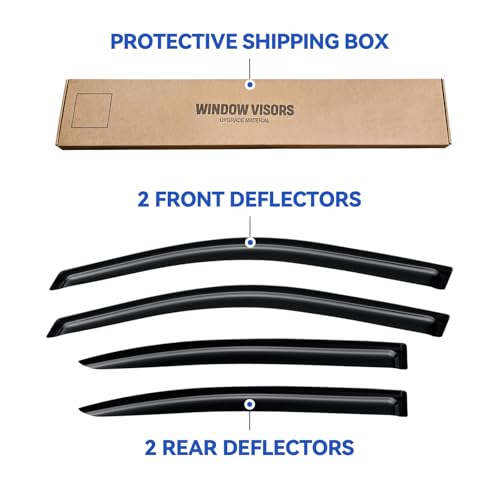 Window Visors Rain Guards for 2008 (2008-2014 Dodge Avenger)