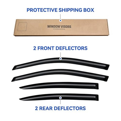Window Visors Rain Guards for 2008 (2008-2014 Dodge Avenger)