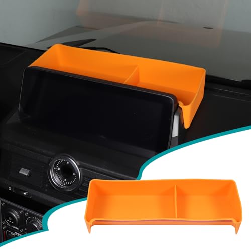 Car Center Console Dash Storage Box Compatible with Ineos Grenadier 2020 (Orange)